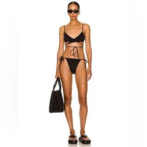 Balenciaga Black Tie-Waist Bikini Set - Women Swim